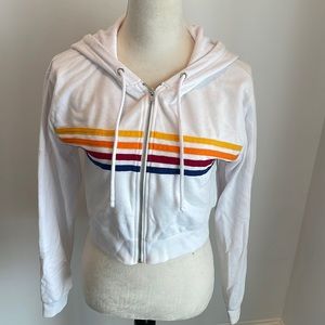 White Rainbow Hooded Sweatshirt